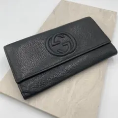 極美品/生産終了レア】グッチ 長財布 ソーホー インターロッキングG 黒 