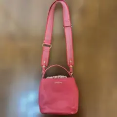 美品‼️キャスキッドソン　Cath Kidston ピンクレッドショルダーバッグ