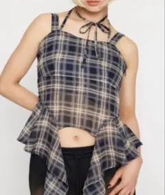 LAGUA GEM HEM FLARE キャミトップ スネイビーのサムネイル