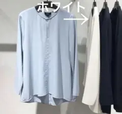 【新品未使用】セオリーリュクス　ブラウス　とろみ　ギャザー　ボリューム袖　M 035308208_c100_a002_pz.jpg