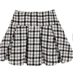 GRL ミニスカート インパン裏地付ツイードチェックミニスカート dk1278