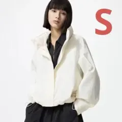 ユニクロ レディース ウィンドプルーフスタンドブルゾン ホワイト　Sサイズ