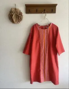極美品♦︎io comme io センソユニコ アップリケ シャツワンピース 40 極美品♦︎io comme io センソユニコ アップリケ シャツワンピース 40