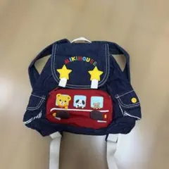 ミキハウス デニムリュック　バス　動物