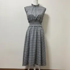 スナイデル　チェック　ロングワンピース　ワンピース　春　ノースリーブ