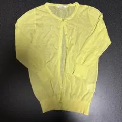 イエロー 薄手 七分袖？カーディガン