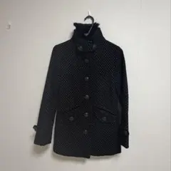 ドット　ピーコート　y2k ファー　ダークコア