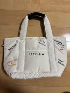 BAYFLOW 刺繍メッセージ トートバッグ
