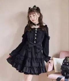 LIZLISA リズリサ ティアードフリルスカパン ブラック 黒 - メルカリ
