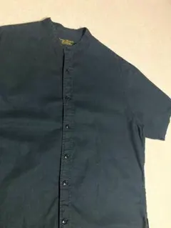 J.S.Homestead バンドカラー リネン コットンシャツ スタンドカラー