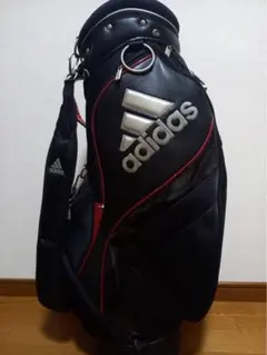 希少　完売　良品　アディダス　ブラックカーボン　立体ロゴ　キャディバッグ 希少 完売 良品 アディダス ブラックカーボン 立体ロゴ キャディ