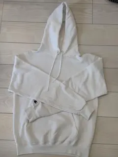 Champion ホワイト パーカー フード付き