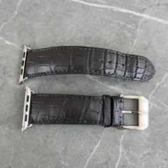 アップルウォッチ　ベルト　本革　黒　ブラック