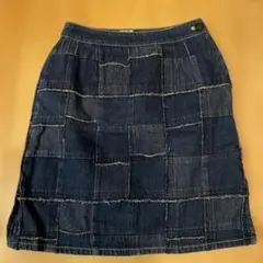 デニム パッチワーク スカート　M