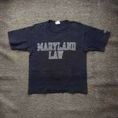 90s チャンピオン　カレッジプリント　tシャツ ネイビー　紺色