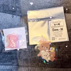 リラックマ ストア限定 ノベルティ マスコットキーホルダー ステッカーセット