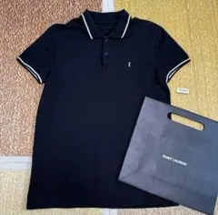 【Saint Laurent Paris】黒／美品／サンローラン／ポロM
