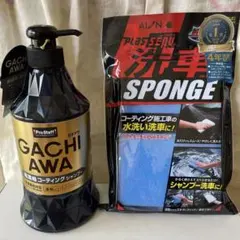 洗車用洗剤（ガチアワ） & スポンジ（プラスセーヌ）セットのサムネイル