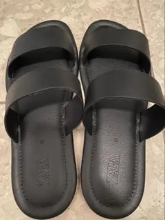 ZARA ブラック フラットサンダル 43 27cm 27.5cm