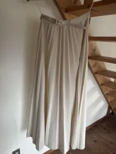 重厚感 vintage プリーツ ロングスカート