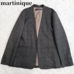 【美品】マルティニーク　ノーカラージャケット　チェック　近年モデルのサムネイル