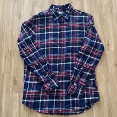 【美品】 UNIQLO ネルシャツ チェック柄　綿100% Lサイズ