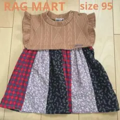 RAG MART☆美品☆ワンピース 95 パッチワークのサムネイル