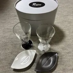 Refine 食器セット グラスと小皿