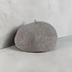 ウール ベージュ　ベレー帽