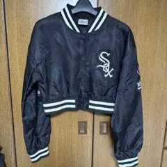 ブラック クロップドジャケット Sox刺繍