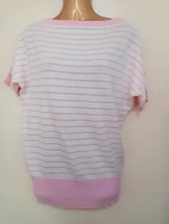 ストライプ 半袖ニットトップス セシルマクビーサマーニット