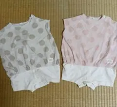 (美品)　夏ロンパース ２枚セット　70のサムネイル