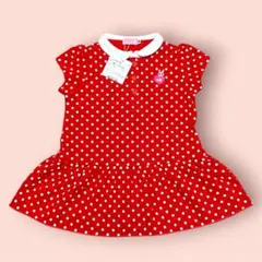 新品 ミキハウス 80 半袖 水玉ワンピース うさこちゃん 夏物 レトロ 女の子