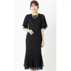 CELFORD コード刺繍レースワンピース ブラック セルフォード お呼ばれ