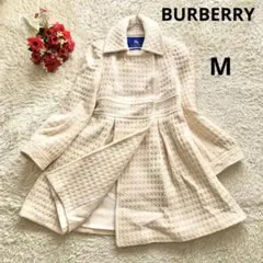 BURBERRY BLUE LABEL♪ウールコート　白　38 クリスタルボタン