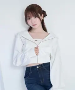 Rosé Muse UV protection bijou zip hoodie - メルカリ