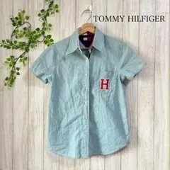 TOMMY HILFIGER レディース 半袖 シャツ ワンポイント ロゴ