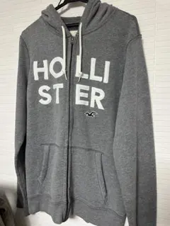 Hollister グレー フード付きパーカー Lのサムネイル