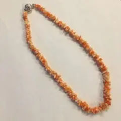 天然珊瑚　コーラルネックレス オレンジ系