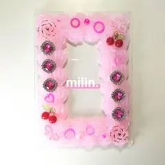 ホイップデコ硬質ケースデコ トレカケースピンクラメ入り推し活 量産型B7