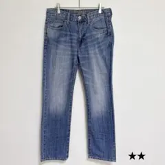 ★American Eagle【29】デニム スリム ストレート パンツ ブルーのサムネイル