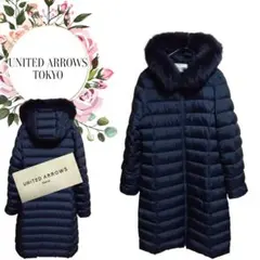 限定様【ユナイテッドアローズ】ダウンフード付コート♡ブルーフォックス♡38М