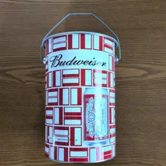 Budweiser 収納機能付きのブリキ製ペール缶スツール Budweiser 収納機能付きのブリキ製ペール缶スツール | Mercari