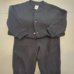 ダークグレー ワッフル生地セットアップ 12M80cm