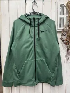 【NIKE】men'sジップ グリーンパーカー　Lサイズ