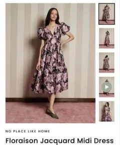 Floraison Jacquard Midi Dress シスタージェーン
