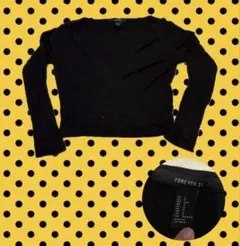 FOREVER 21 カシュクール 長袖 トップス ブラックのサムネイル