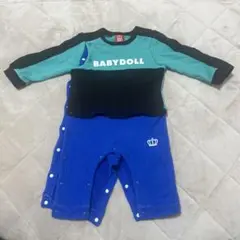 BABYDOLL ロンパース 80サイズ 青・緑・黒