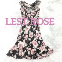 LEST ROSE　シースルーワンピース　花柄ワンピース