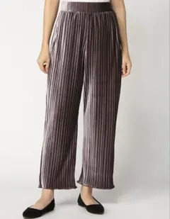 【新品未使用】GLOBAL WORKS/ベロア/プリーツパンツ/ベルベット